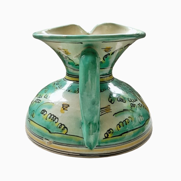 Stunning Puento Arzobispo Fat Bottom Wine Pitcher- Antique Green, Made in Spain - Picture 3 of 9